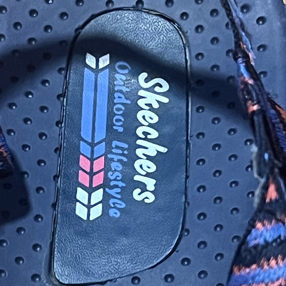 Skechers Outdoor Lifestyles Zig Zag Strappy Hiking Sandals Navy Orange - Picture 5 of 8